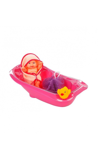 661143 Erpa Küvetli Bebiş Bebek Oyuncak Seti
