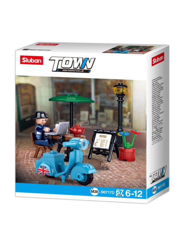B0717D Sluban Town Scooter Lego Seti ''67 Parça''…