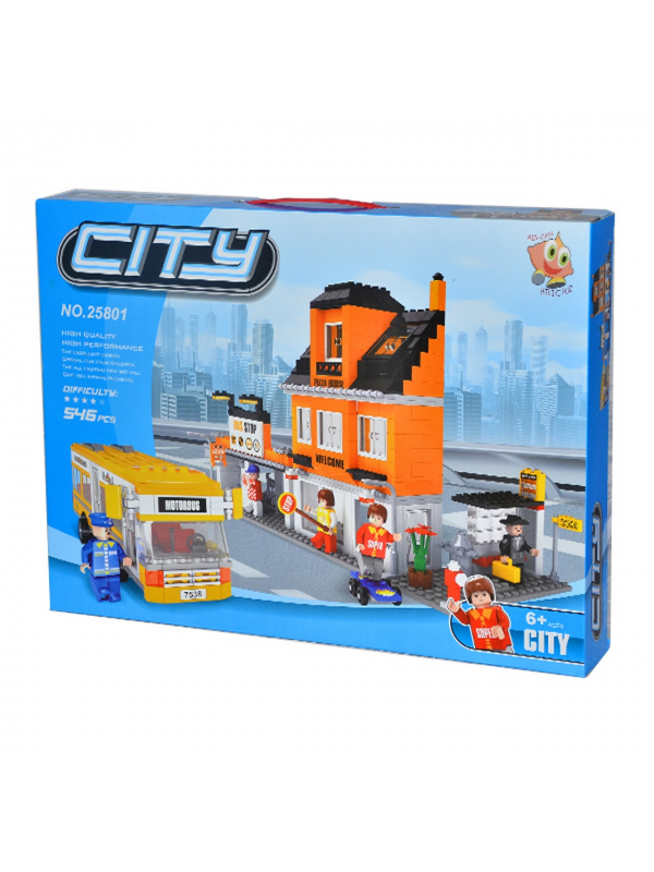 22801 Asya Oyuncak Asya Ant Bricks City 546 Parça Lego Otobüs Durak Seti…