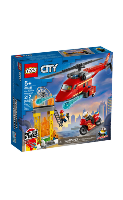 LSC60281 LEGO CİTY İTFAİYE KURTARMA HELİKOPTERİ 60281 YAPIM SETİ; ÇOCUKLAR İÇİN İTFAİYE OYUNCAĞI VE
