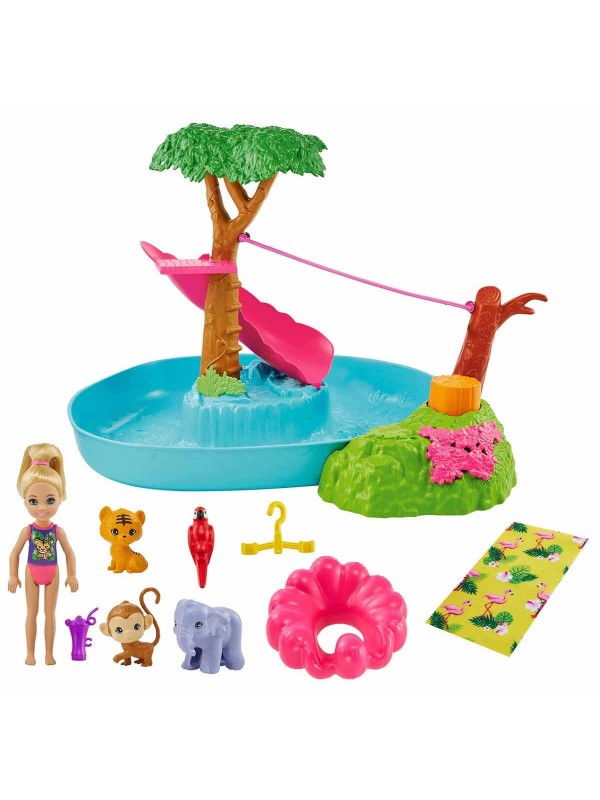 GTM85 Barbie ve Chelsea Kayıp Doğum Günü Havuz Partisi Oyun Seti…