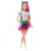GRN81 Barbie Leopar Desenli Saçlar Bebeği
