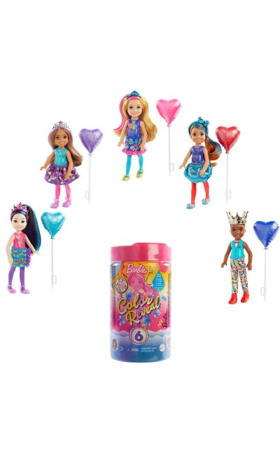 GWC62-GTT26 Mattel Barbie Color Reveal Renk Değiştiren Sürpriz Chelsea Parti Serisi