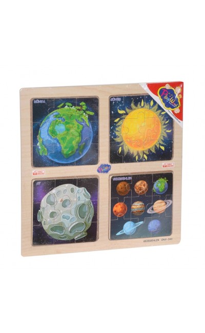 ONY-343/344/345/346 Onyıl Ahşap Eğitici 4'lü Puzzle