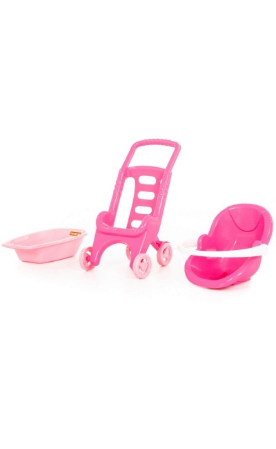 42842 Polesie Bebek Arabası Pembe 3x1
