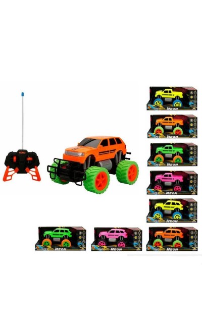 S01080032 Sunman 1:18 Uzaktan Kumandalı Neon Jumbo Weels USB Şarjlı Araba