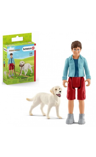 CFW42478 Schleich Labrador ile Yürüyüş Figür Oyuncak