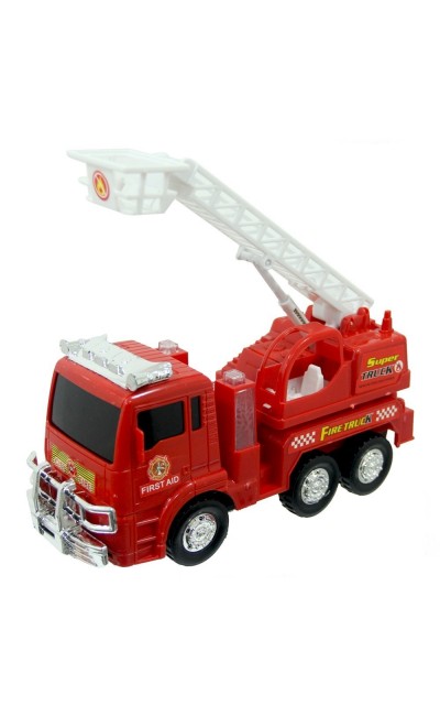 175B-3 Pasifik Fire Truck Sesli ve Işıklı Çarp Dön Pilli İtfaiye