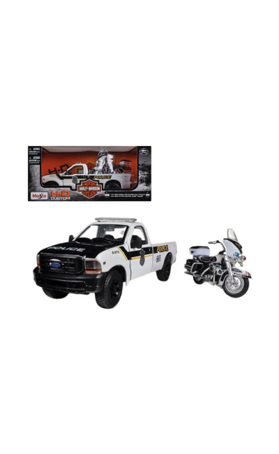 MAY/32186 MAİSTO 1/27 1999 FORD F-350 PİCKUP /1:24 2004 FLHTPIPOLİCE MOTOSİKLET