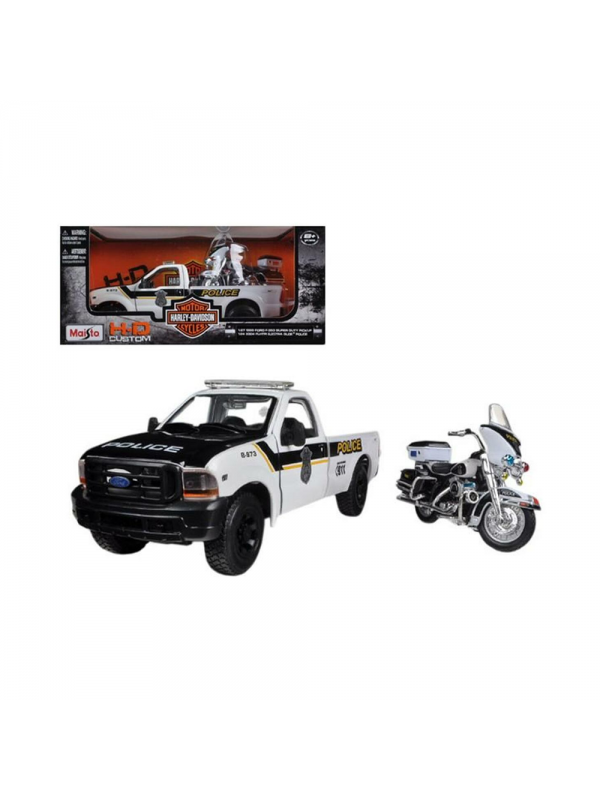 MAY/32186 MAİSTO 1/27 1999 FORD F-350 PİCKUP /1:24 2004 FLHTPIPOLİCE MO…