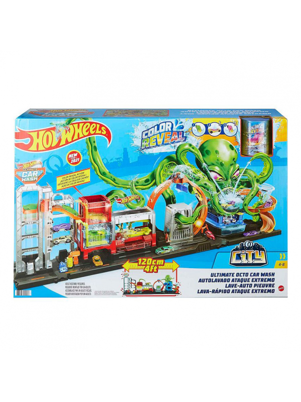 GTT96 HOT WHEELS DEV AHTAPOT İLE ARABA YIKAMA OYUN SETİ…