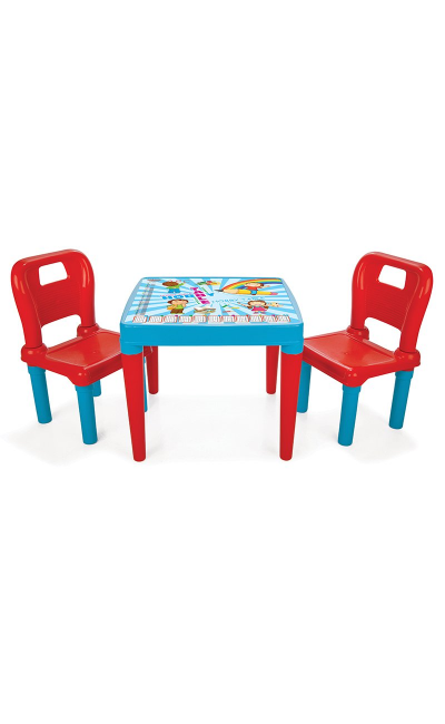 03 414 HOBBY 2 SANDALYELİ OYUN VE AKTİVİTE MASASI (MAVİ)