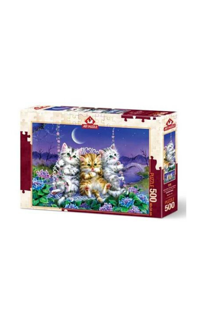 5086 AYIŞIĞINDA SALLANAN KEDİLER 500 PRÇ PUZZLE