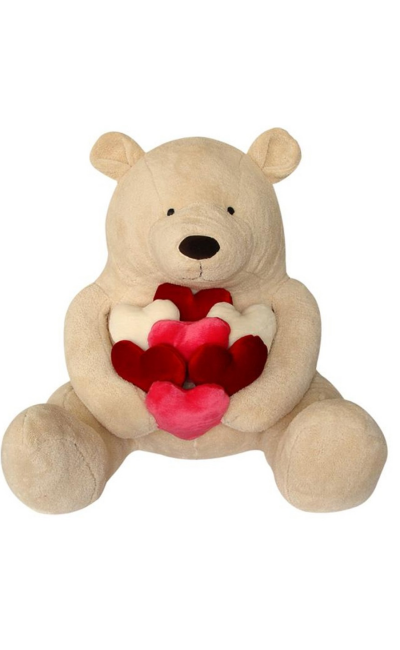 00101 ARNE BEAR WİTH HEARTS 60 CM