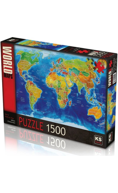 22011 ONUR PUZZLE 1500 WORLD POLİTİCAL MAP