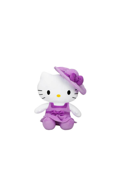 S01002089 SUNMAN SUN-JNH-PELUŞ H.KITTY ELBİSELİ/ŞAPKALI 36CM.(HKTY) MOR