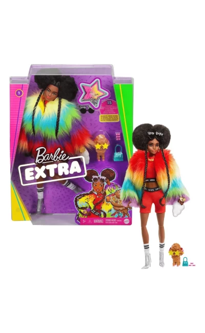 GVR04 Barbie Extra Renkli Ceketli Bebek