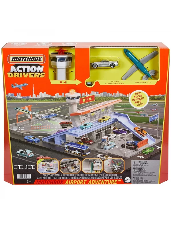 HCN34 MATCHBOX AKSİYON SÜRÜCÜLERİ HAVAALANI MACERASI OYUN SETİ…