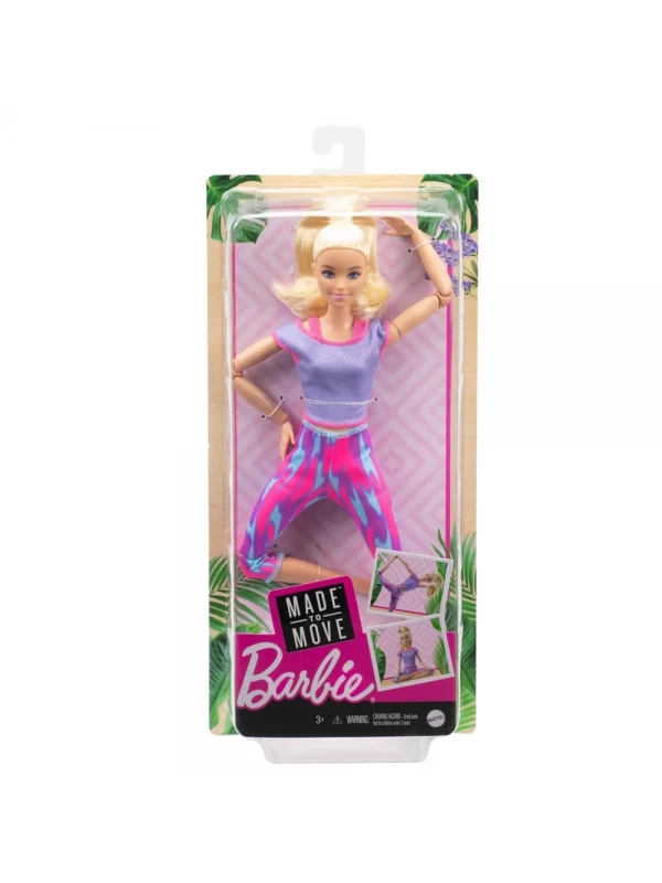 GXF04 Barbie Sonsuz Hareket Bebeği ''Sarışın - Desenli Taytlı''…