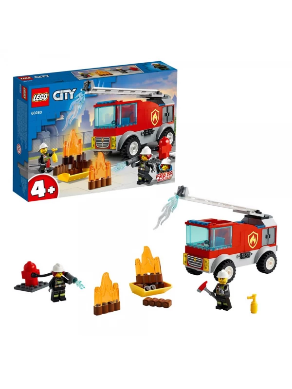 LSC60280 LEGO CİTY MERDİVENLİ İTFAİYE KAMYONU 60280 YAPIM SETİ; ÇOC…