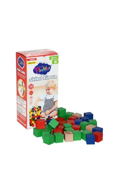 ONY-359 Onyıl Kutuda Ahşap 100 Parça Sihirli Küpler
