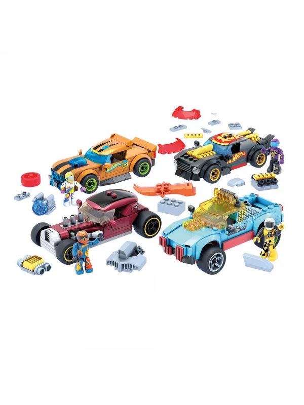 GVM13 Mega Hot Wheels Aksesuarlı Dörtlü Araç Seti…