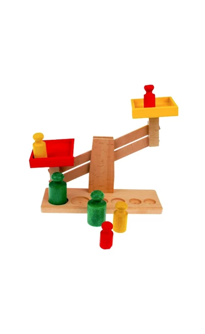 KR066 Karsan Kutulu Ahşap Terazi Eğitici Set