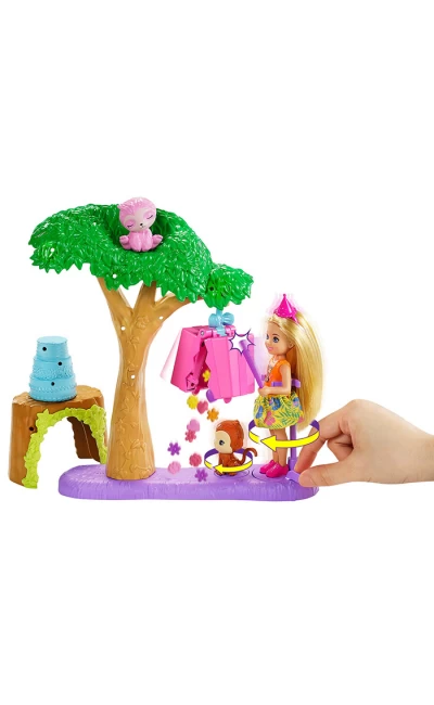 GTM84 Mattel Barbie ve Chelsea Doğum Günü Parti Eğlencesi Oyun Seti