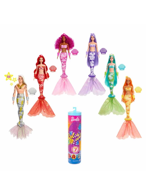 HDN68 Barbie Color Reveal Renk Değiştiren Sürpriz Bebekler Gökkuş…