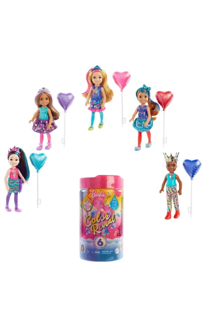 GWC62-GTT26 Mattel Barbie Color Reveal Renk Değiştiren Sürpriz Chelsea Parti Serisi