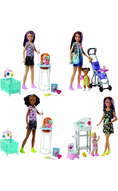 FHY97 Barbie Bebek Bakıcılığı ve Aksesuarları Oyun Seti