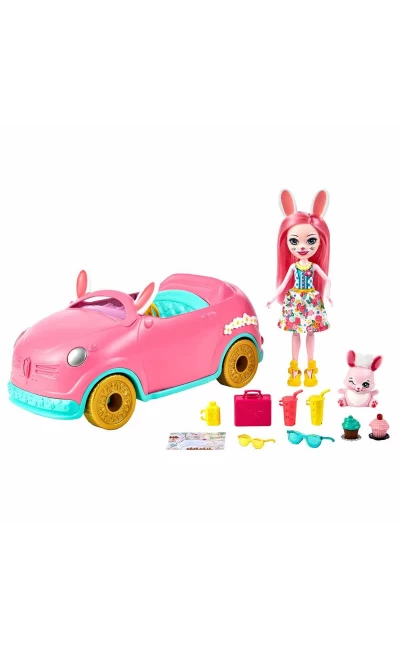 HCF85 Enchantimals Tavşancık Araba Seti