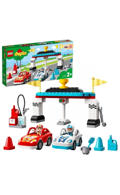 LED10947 Lego Duplo Kasabası Yarış Arabaları Yapım Seti