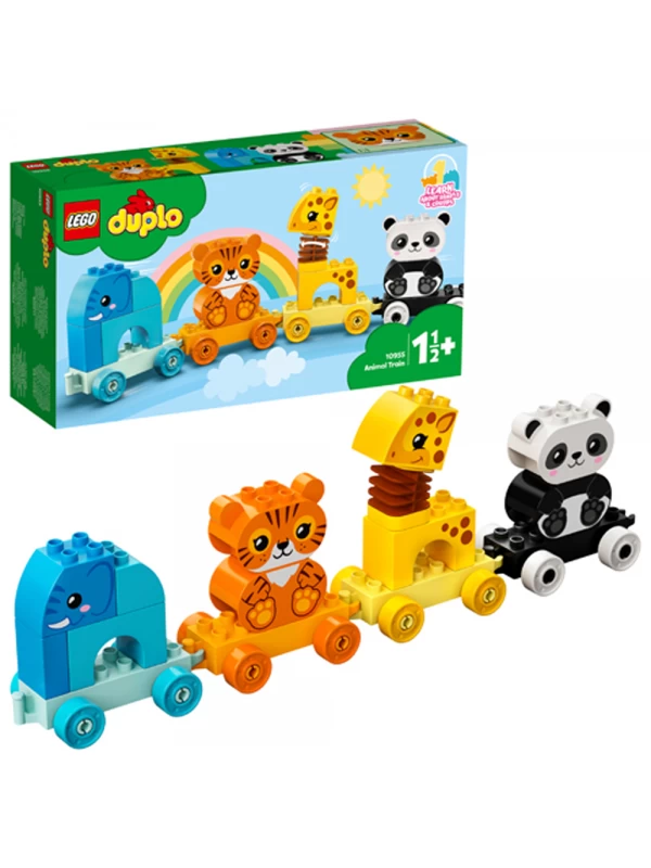 LED10955 LEGO DUPLO İLK HAYVAN TRENİM 10955 FİL, KAPLAN, ZÜRAFA VE PAN…