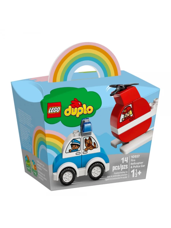 LED10957 LEGO DUPLO İLK İTFAİYE HELİKOPTERİM VE POLİS ARABAM 109…