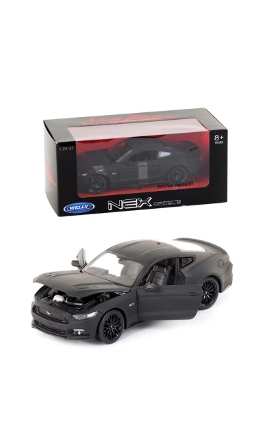 24062MA KARSAN WELLY 1:24 15 FORD MUSTAN MATTE BLACK (12)