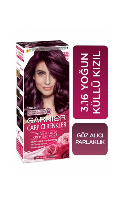 Garnier Color Naturel Çarpıcı Renkler 3 16 Yoğun Küllü Kızıl